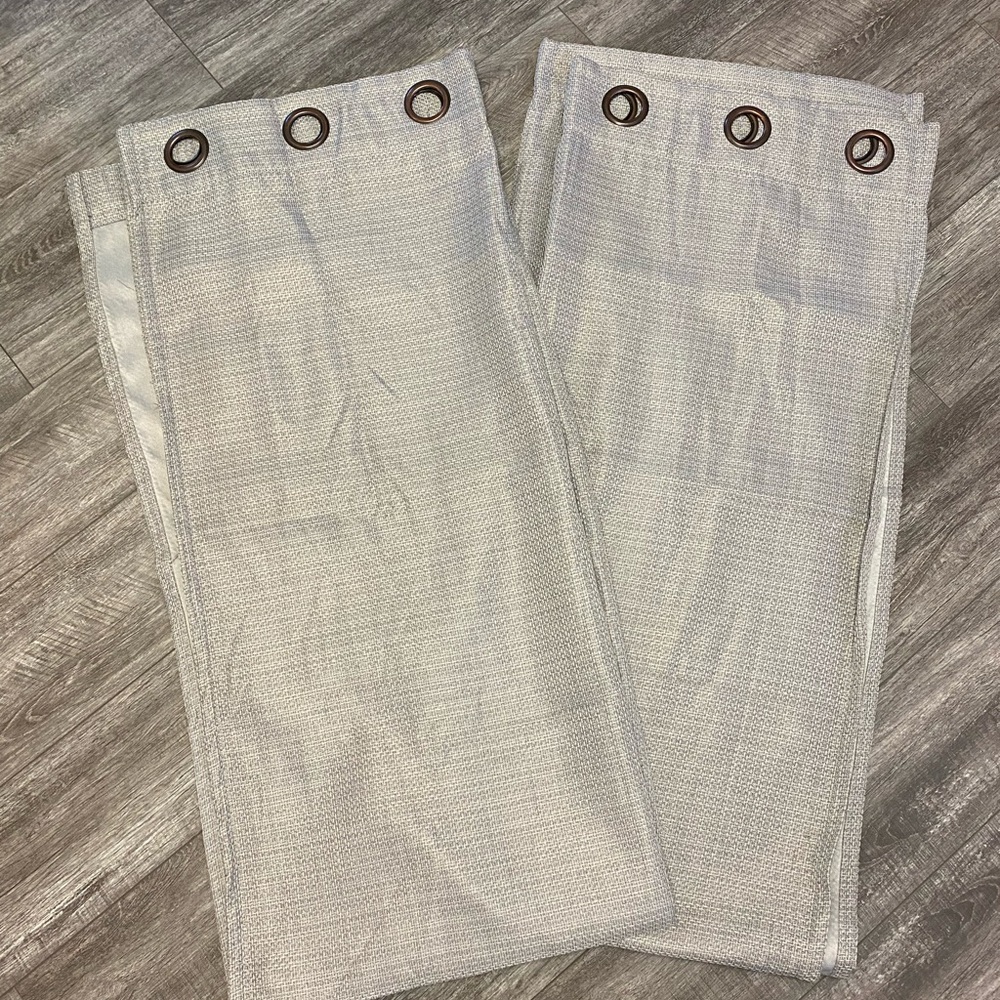 Mainstays Gray Pumice Curtain Panels - 38" x 84" - Set of 2